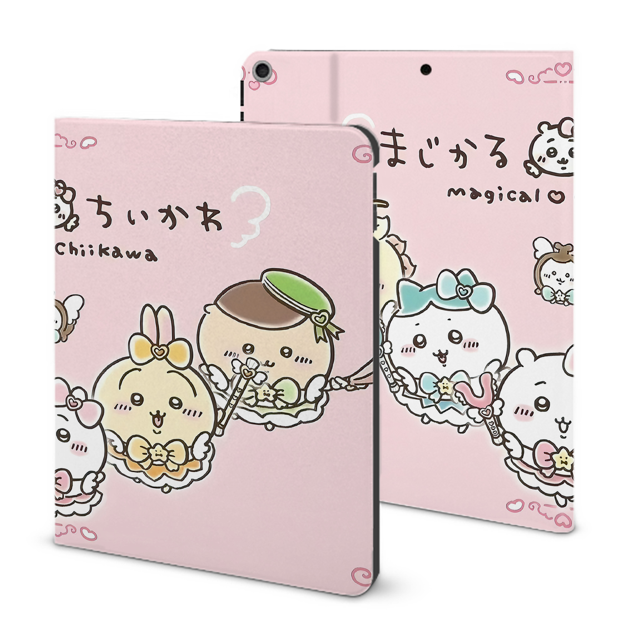 （画像用） ちいかわ Chii-kawa IPad ケース ブック型 PUレザー TPU 耐衝撃 軽量 薄型 ペン収納なし 全面保護 IPad 各モデル対応